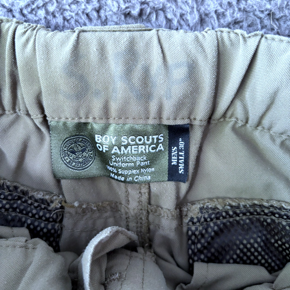 Boy Scouts Of America Pants Mens Small Relaxed Uniform Switchback Convertible - Picture 5 of 7